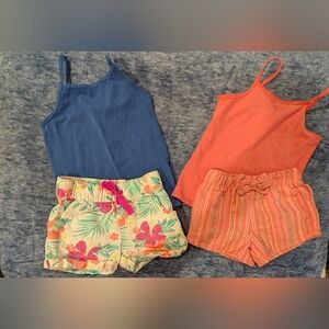 Colorful Kids' Tank Tops and Shorts Set